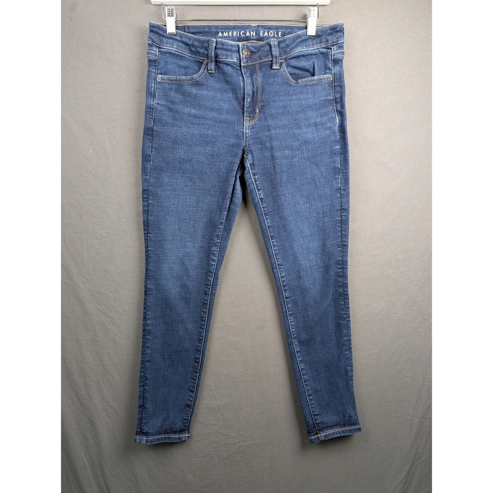 American Eagle Next Level Stretch Skinny Jeans Blue Size 8 Short